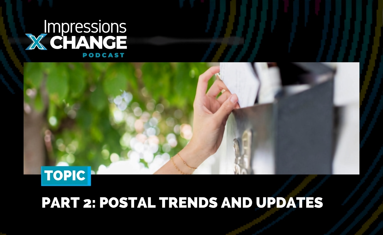Printing Impressions podcast discussing postal optimization, zone-based pricing, co-mailing, and direct mail strategy with Continuum.